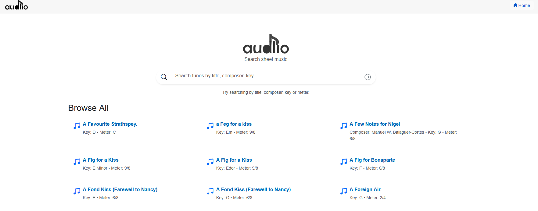 Audlio.com Sheet Music